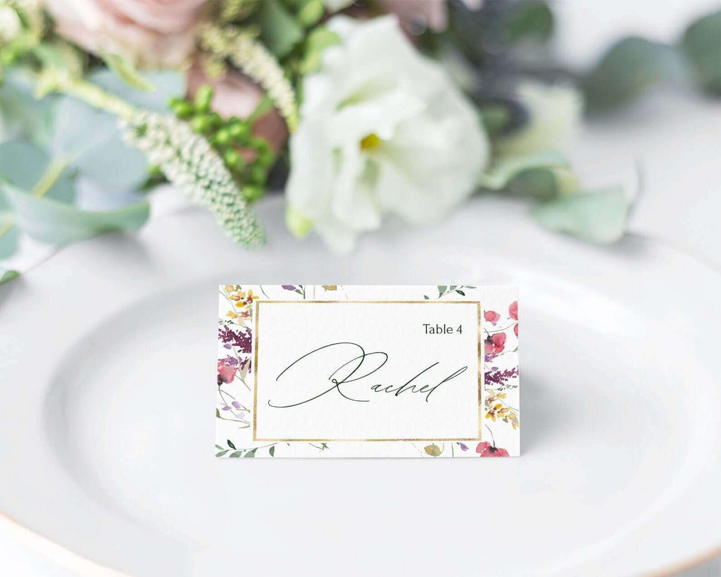 LPE0155 DIY Wedding Invitations | Rustic Wild flowers & Herbs | DIY Printables