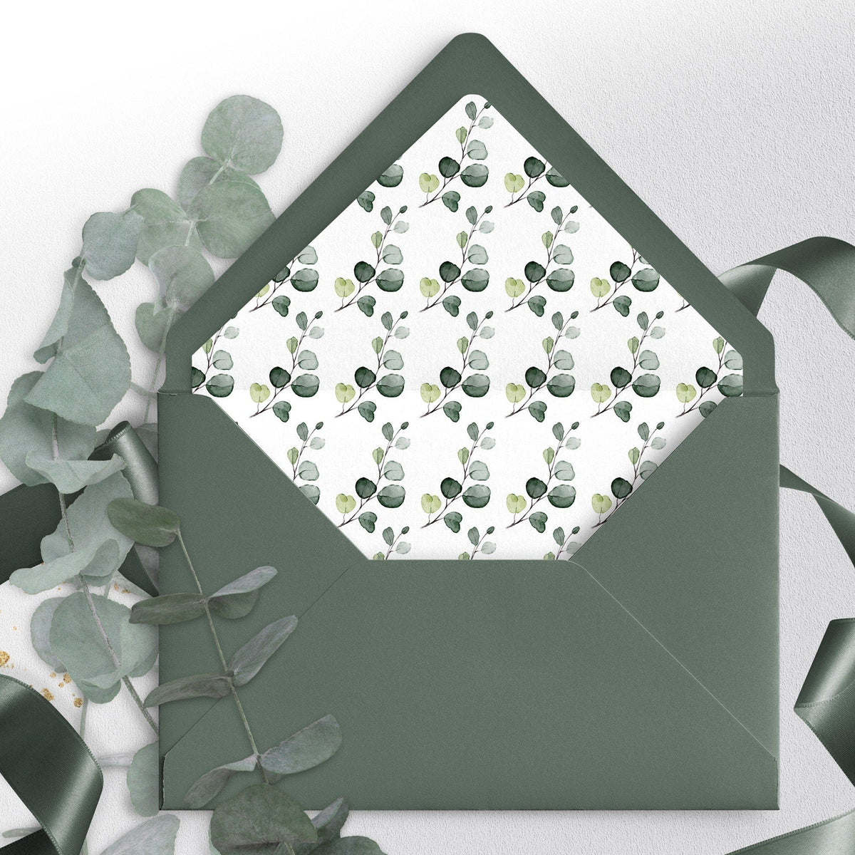 Greenery Wedding Envelope Insert | 3 Sizes | DIY Wedding Inspo ...