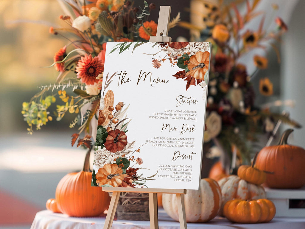 pumpking menu, thanksgiving menu