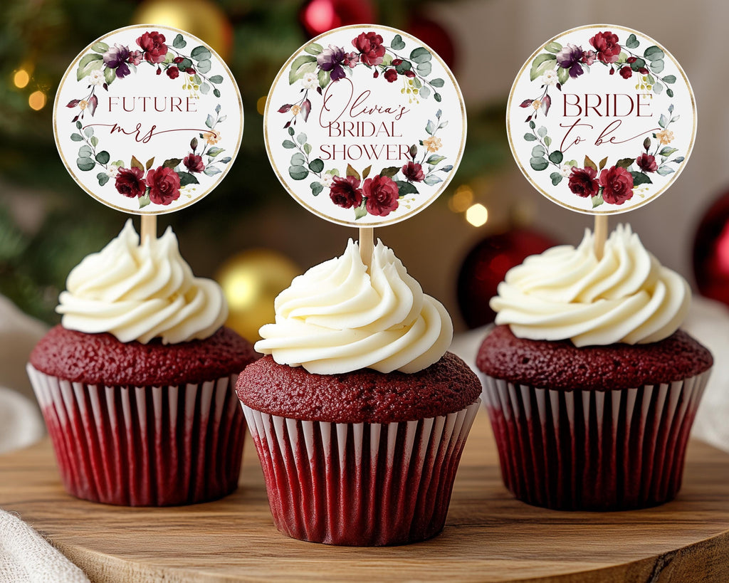 Soft Pink and Burgundy Wedding Tags Template, Burgundy Fall Flowers Wedding Tag Download, Floral, Editable, Printable Diy