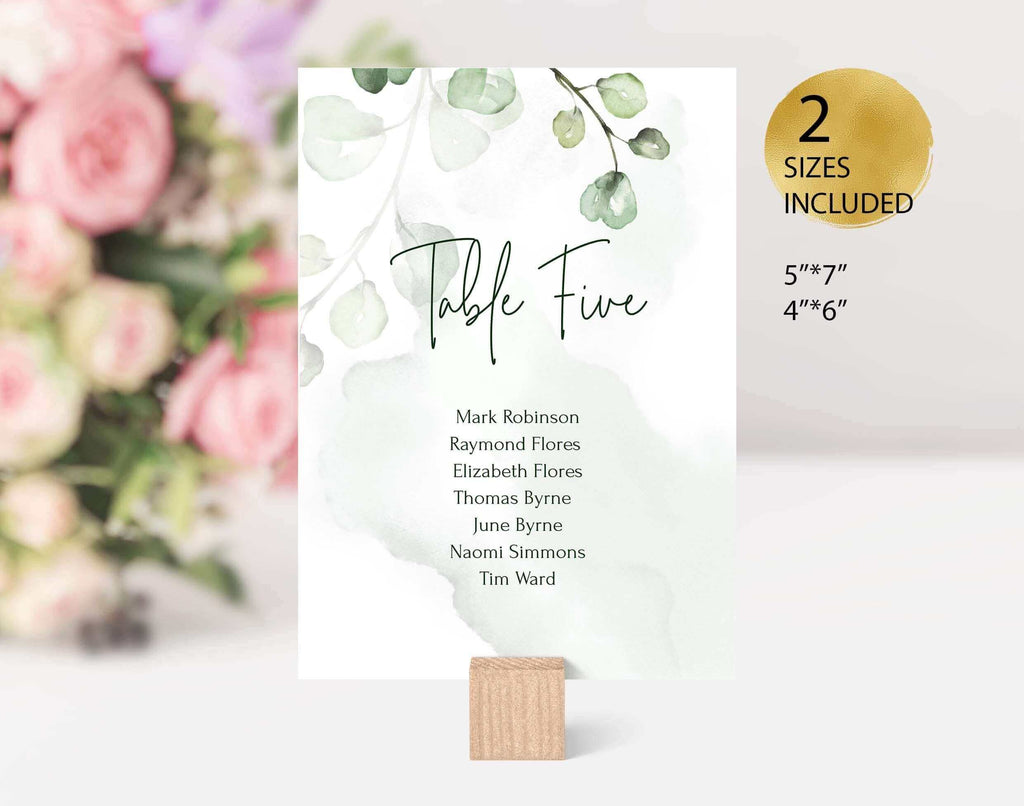 LPE0034 Wedding Seating Chart Editable DIY Printable