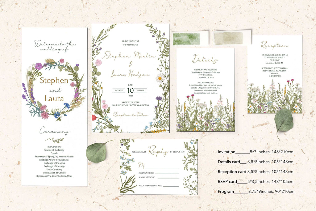 LPE0097 Rustic Earthy Wedding Stationery | MEGA Bundle of Editable Printables