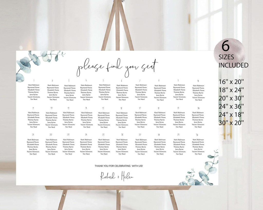 LPE0254 Eucalyptus Wedding MEGA Bundle of Editable Printables