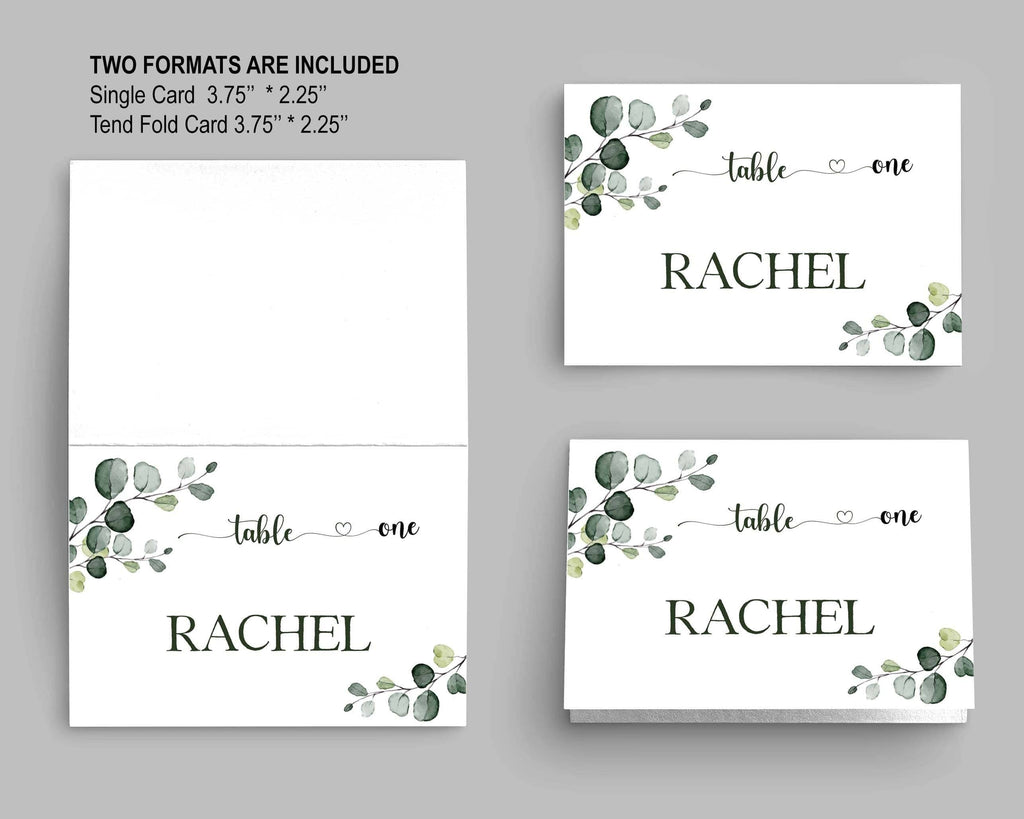 LPE0295 Seat card Template | Modern Wedding | DIY Printables