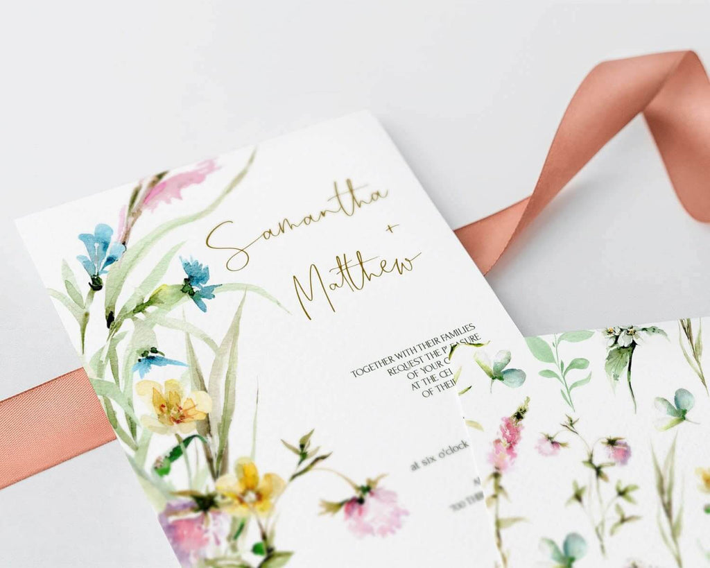 LPE0353 Wedding Invitation DIY | Wild Herbs & Flowers | Editable Printables