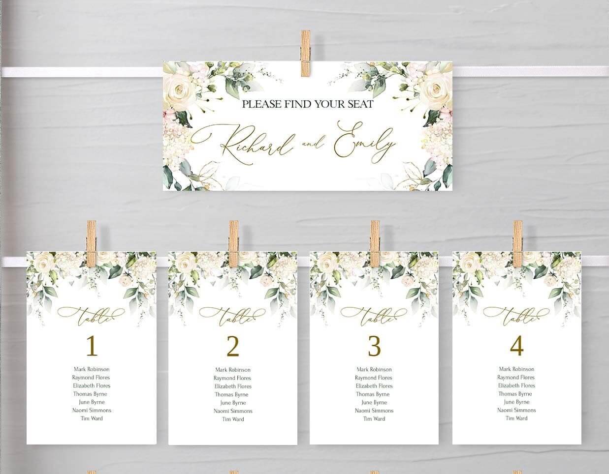 Seating Labels Examples Wedding Seating Labels Printable