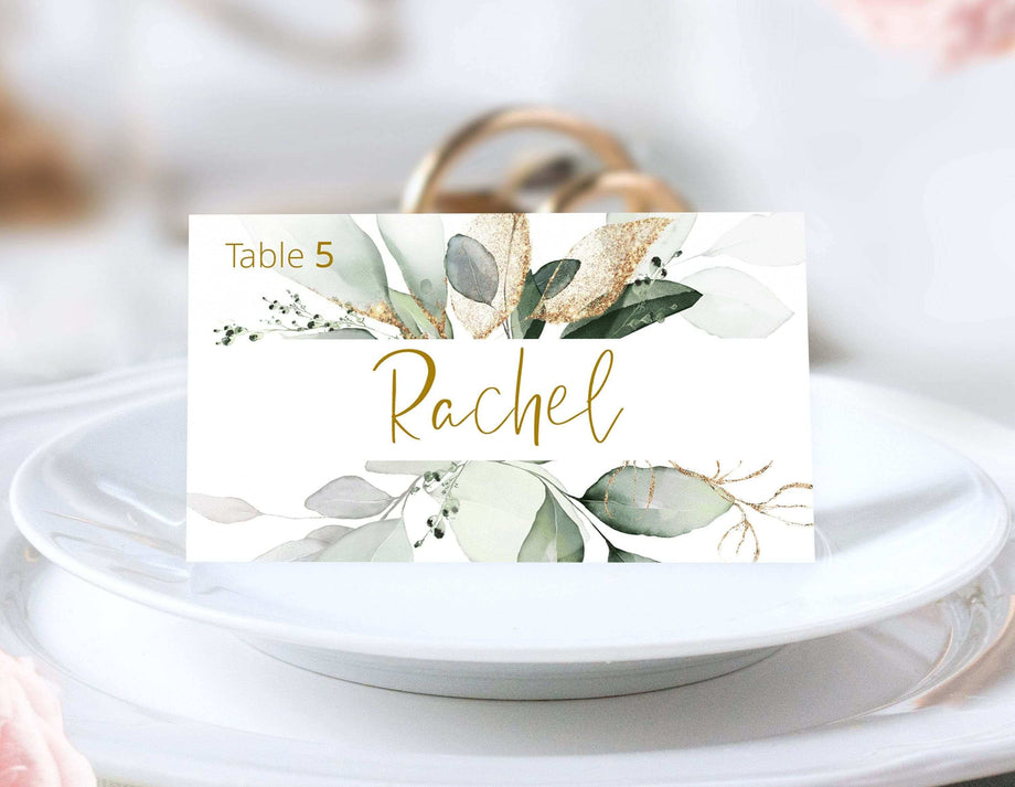 Free customizable wedding place cards templates