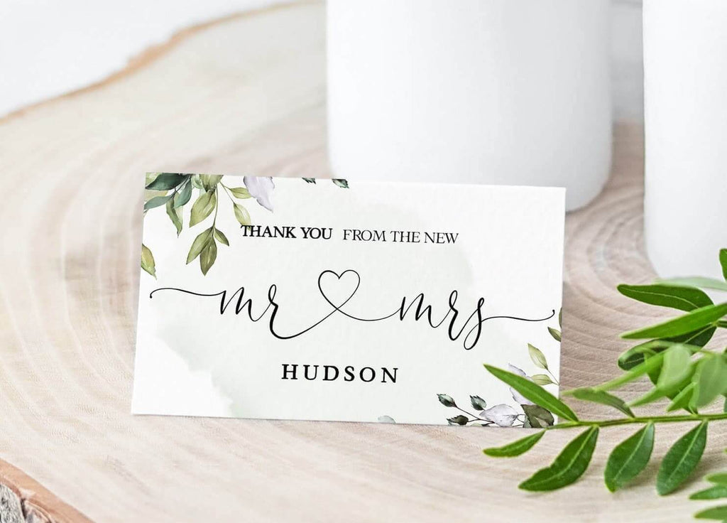 LPE0393 Printable Thank You Cards | Eucalyptus Wedding | Editable Templates