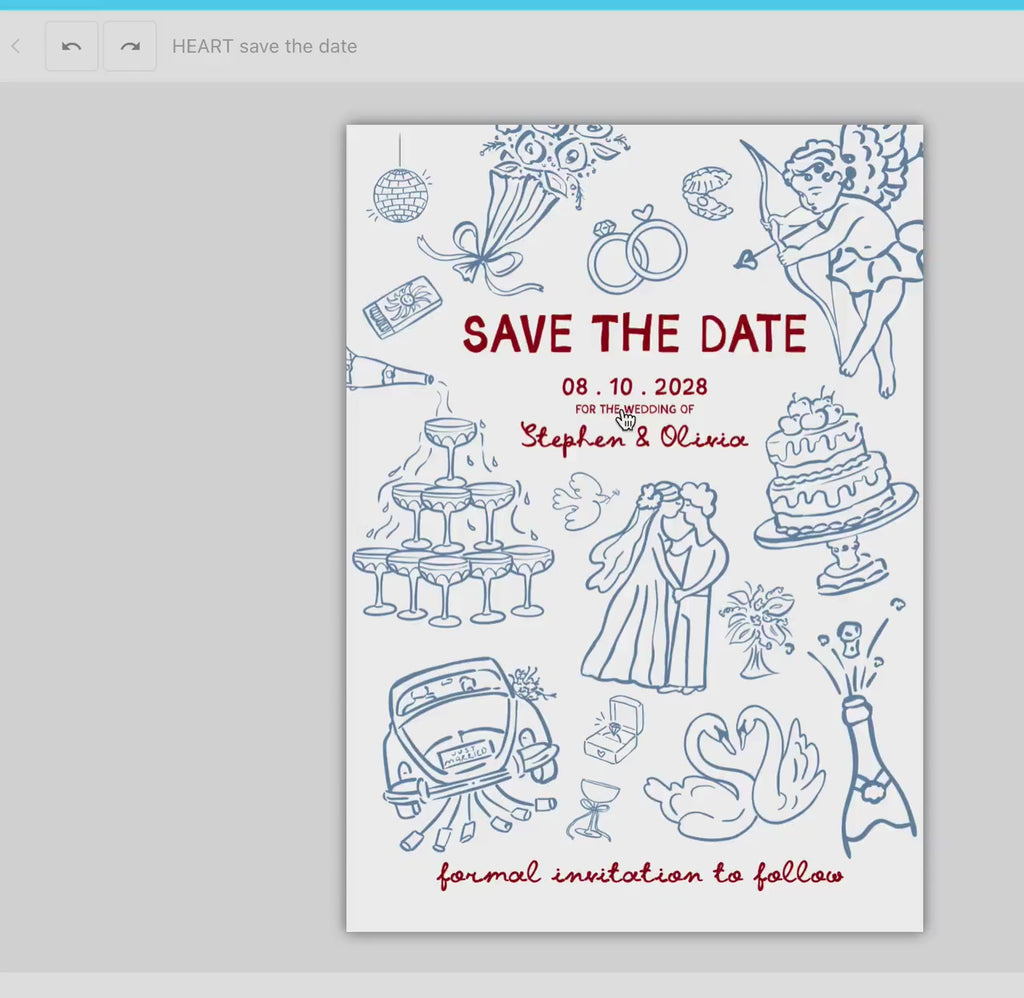 Hand Drawn Digital Save the Date | Scribble Save our Date Card | Doodle Quirky Fun Save the date | HandWritten Any Colour Scheme available