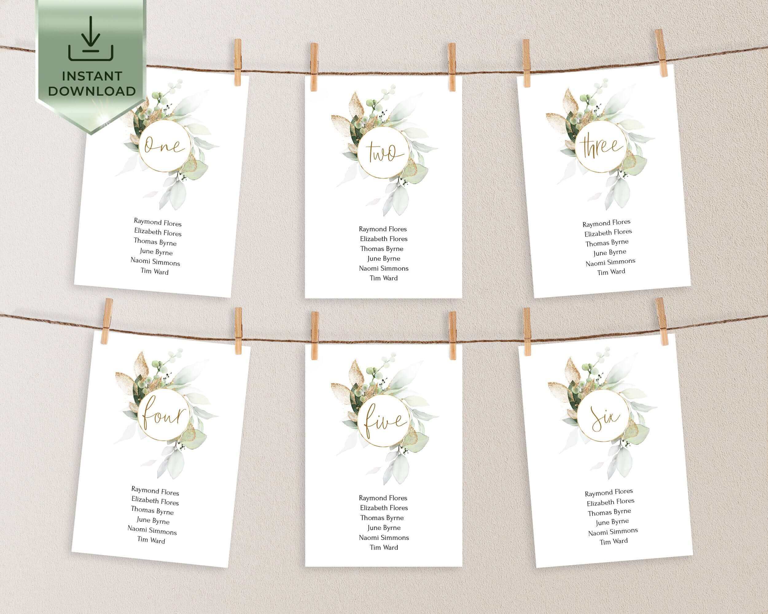Seating Labels Examples Gold Wedding Seating Labels Printable Editable Gold Text Food Label